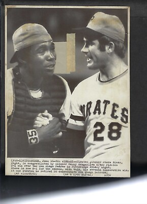 #ad Original Photo Type 3 Manny Sanguillen Steve Blass 1972 Pittsburgh Pirates $50.00