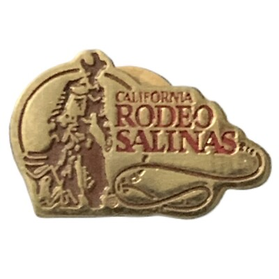 #ad Vintage California Rodeo Salinas Gold Tone Travel Souvenir Pin $14.99