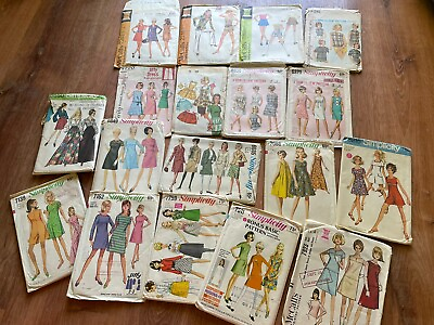 #ad LOT x 18 1960s Vintage McCalls Simplicity Sewing Patterns Used amp; Cut Free Ship $155.00