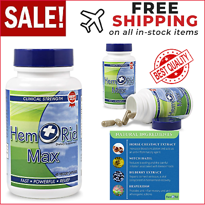 #ad HemRid Max Fast Hemorrhoid Relief. Get The Hemorrhoid Pills That Actually Work $33.99