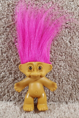 #ad Vtg Russ Berries Inc. Bee 1992 Troll Doll 3quot; With Pink Hair And Pale Eyes $14.00