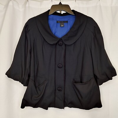 #ad Marc By Marc Jacobs Coat Size Large Women#x27;s Black Jacket Bubble Hem $28.99