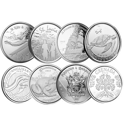 #ad 2022 EC8 8 Coin Pack All 8 Silver Coins in EC8 Series .999 Silver Coins #A607 $224.38