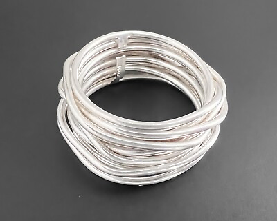 #ad Dyadema 9g Sterling Silver Layered Multi Band Wavy Chunky Design Italian Ring $30.00