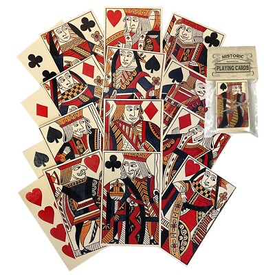 #ad Antique Vintage Style Colonial Deck of Playing Cards 18th 19th Century Style $16.27