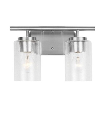 #ad Generation Lighting Oslo 12.5 Inch Two Light Brushed Nickel Dimmable Bath Vanity $71.99