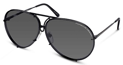 #ad Porsche Design P8478 Iconic Sunglasses D Black Grey Blue Extra Lenses $319.00