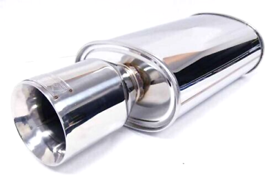 #ad OBX Stainless Steel Universal MV Oval Muffler W Beveled Style Tip 4quot; $27.40