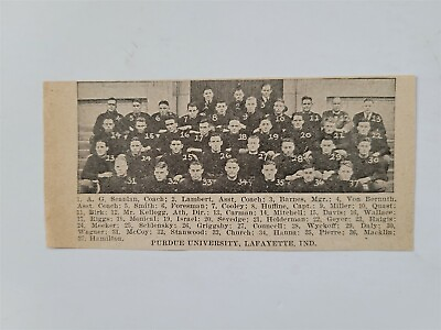 #ad Purdue University 1919 Football Team Picture $16.00