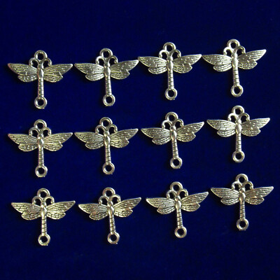 #ad 18Pcs 23x20x1mm Tibetan Silver Dragonfly Pendant Bead CJ187 $12.44