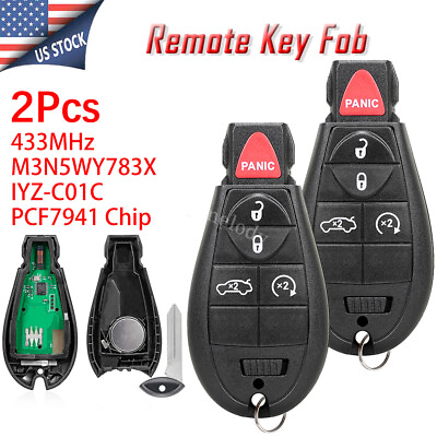 #ad 2 For 2008 2009 2010 2011 2012 2013 2014 Dodge Challenger 5B Remote Car Key Fob $14.75