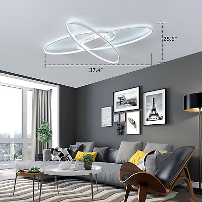 #ad Unique Geometric Ceiling Chandelier Lamp Modern LED Light For Bedroom Hall NEW $42.00