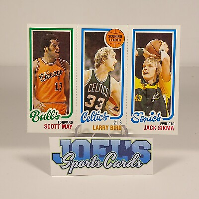 #ad 1980 Topps Basketball Larry Bird Rookie #30 Celtics HOF w Scott May Jack Sikma $49.95