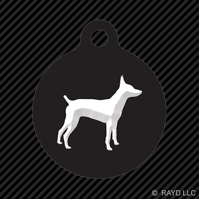 #ad Rat Terrier Keychain Round with Tab dog engraved many colors dog canine pet $9.96