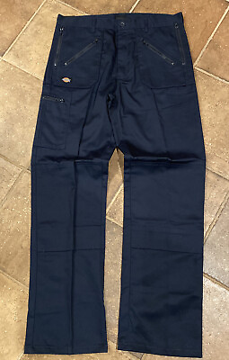 #ad Dickies Men#x27;s R H Action TRS Pants UK34T US 36 Navy Blue WD814 Pockets Cargo $35.00