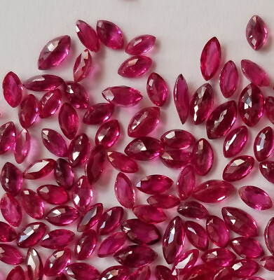 #ad Natural Fine Siam Rubies Marquise 4mm 5mm 38.83ct TW $90.00
