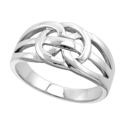 #ad Sterling Silver Celtic Knot Love Ring $20.99