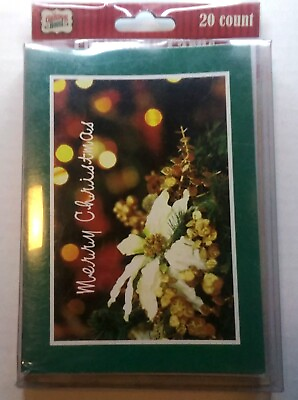 #ad Green #x27;Merry Christmas#x27; with Lily with envelopes NEW $5.99