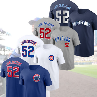 #ad HOT Pete Crow Armstrong Chicago Cubs 2024 Player Name amp; Number T Shirt $4.98