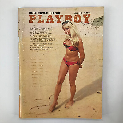 #ad Playboy Magazine June 1968 Playmate: Britt Fredriksen $8.99