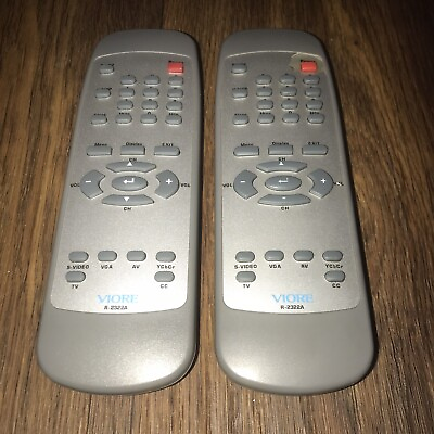 #ad Lot Of 2 Original Genuine Viore R 2322A Remote Controls $19.99