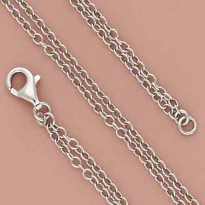 #ad sterling silver 4mm double cable chain necklace size 18in $32.00