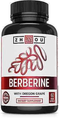#ad Zhou Nutrition Berberine Supplement 1000Mg with Oregon Grape Support Fat Metabo $34.72