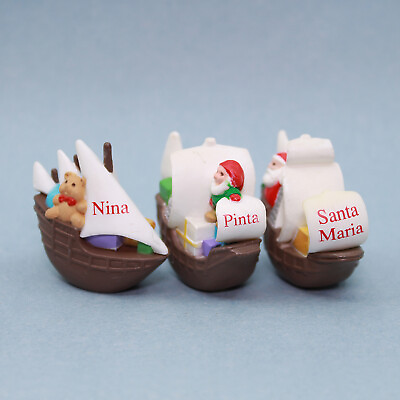 #ad NINA PINTA SANTA MARIA Ships 1992 Hallmark Merry Miniatures Christmas Figures $6.99