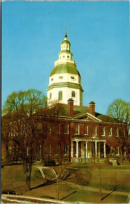 #ad Vtg Annapolis Maryland MD The State House 1950s Chrome View Postcard $5.99