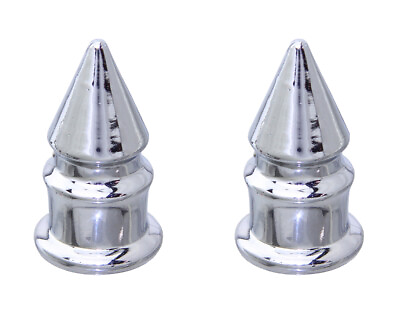 #ad NEW VINTAGE SPIKE STYLE VALVE CAPS IN CHROME USED FOR SCHRADER VALVE. $8.99