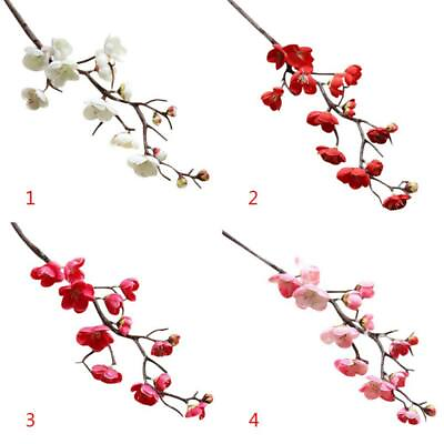 #ad 1Pcs Artificial Plum Blossom Fake Flower Cherry Blossom Wedding Party Decor $7.59