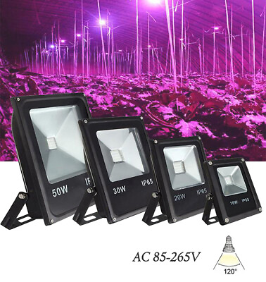 #ad 10W 50W 380nm 840nm Full Spectrum LED 85 265V 12 24V Plant Grow Hydroponics Lamp $20.79