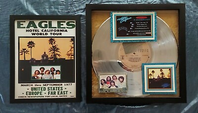 #ad Eagles Hotel California Award commemorating 16 Million in sales Concert Flyer $169.00