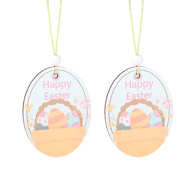 #ad 2pcs set Happy Easter Pendant Lovely Delicate Easter Bunny Pendant Rabbit $7.03