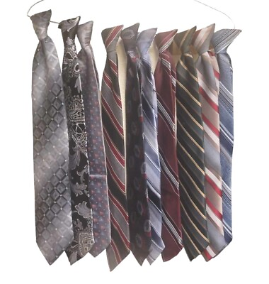 #ad Men#x27;s Clip on Ties Various Color Patterns Sizes Apparel Formal Wear Choice of 1 $4.50