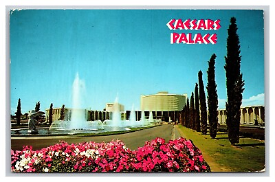 #ad Las Vegas NV Nevada Caesars Palace Chrome Postcard Posted 1970 $5.94