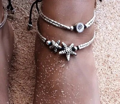 #ad Women#x27;s Fashion Silver Starfish Anklet Foot Jewelry Ankle Bracelet 64 4 $9.86