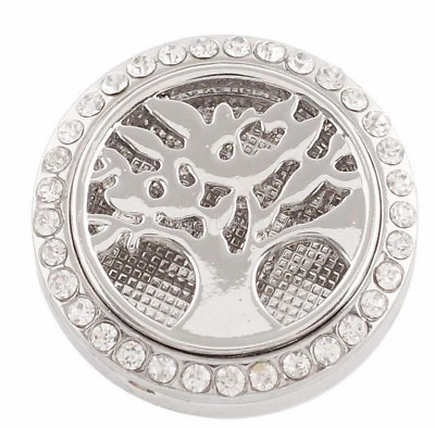 #ad Silver Tree Life Aromatherapy Diffuser Locket 20mm Snap Charm for Ginger Snaps $10.86