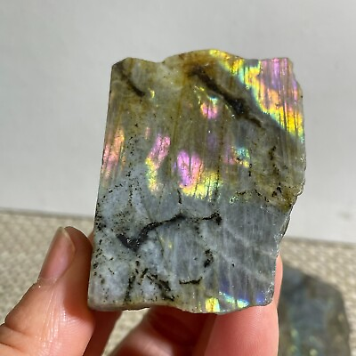 #ad Top Labradorite Crystal Stone Natural Rough Mineral Specimen Healing 130g b608 $16.25