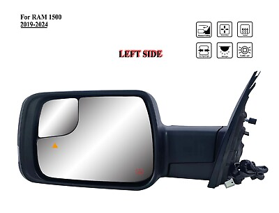 #ad Driver Left Side Door Mirror Power and Heated for 2019 to 2024 RAM 1500 $150.99