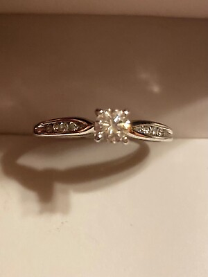 #ad Kay Jewelers Platinum Diamond Engagement Ring Size 6.5 .25ct tw $250.00