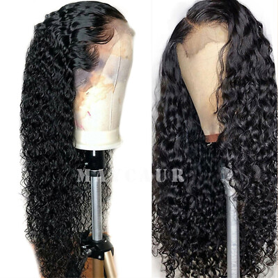 #ad Brazilian High Density Lace Front Wig Synthetic Loose Curly Wave Long Black Hair $24.90