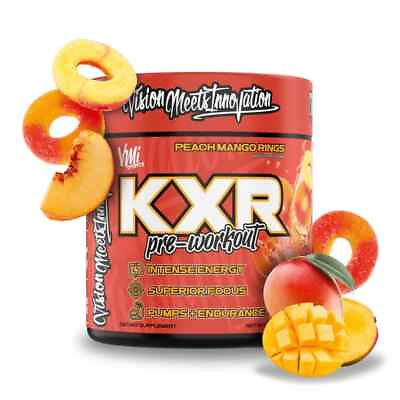 #ad VMI Sports KXR Preworkout 30 Servings Peach Mango Rings $29.95