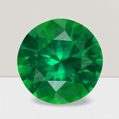 #ad Flawless Emerald Round Cut Loose Gemstone 11 mm 3.86 Cts Gemstone $11.99
