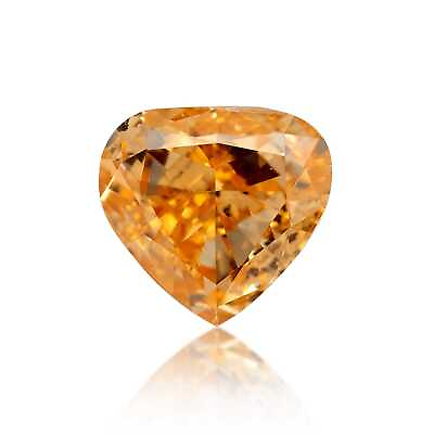 #ad 0.32 Carat Loose Orange Diamond Heart SI2 GIA Certified Rare Gift Fancy Jewelry $1248.00