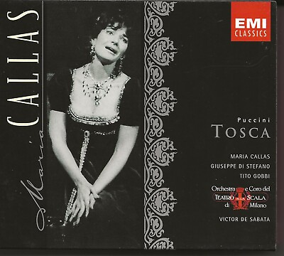 #ad PUCCINI Tosca Maria Callas opera 2 cds 1997 EMI digital remaster de Sabata GBP 7.99