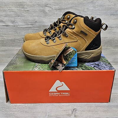 #ad Ozark Trail Men#x27;s Size 8 Free Edge Hiker Suede Hiking Shoes Waterproof Tan $17.99