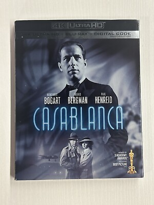 #ad Casablanca Ultra HD 1942 4k With Slipcover No Digital Discs Unused $14.95