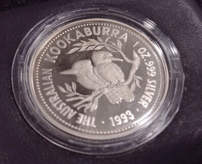 #ad 1993 P $1 SILVER COIN PROOF AUSTRALIA KOOKABURRA ELIZABETH #2797 35000 $89.99