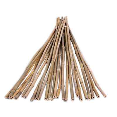 #ad Natural Bamboo Poles Multipurpose Cottage Style 1 2 in x 6 ft. 25 Pack Bundled $45.30